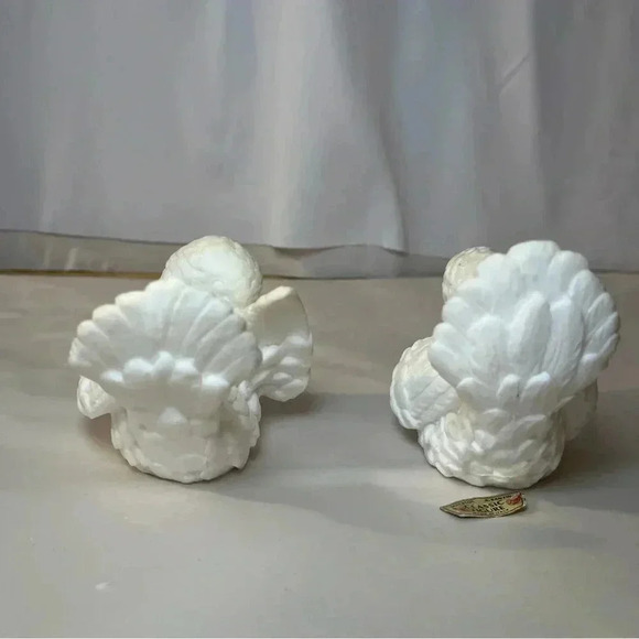 Set of 2 Vintage A Santini White Alabaster Marble Doves  Figurine Made in Italy - Picture 3 of 10